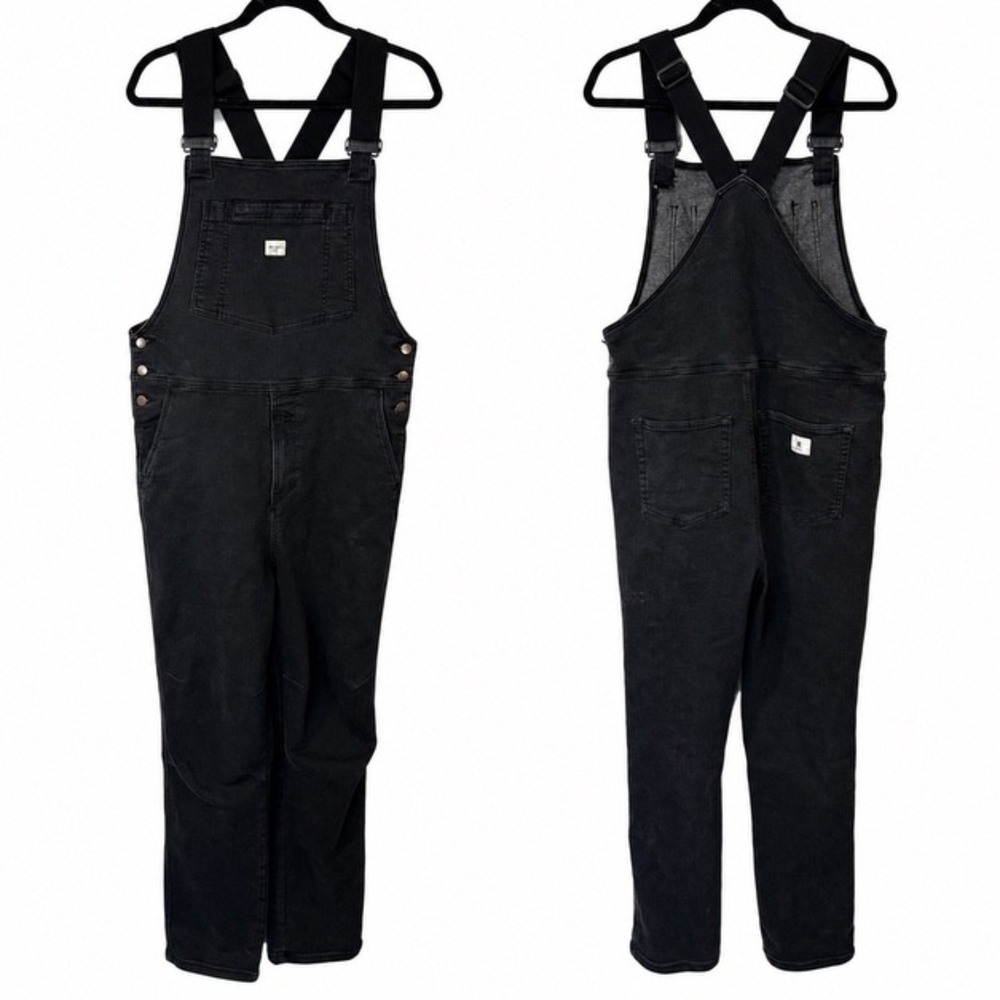 Ripton & Co Womens Performance Denim Overalls M Black Excellent Stretch
